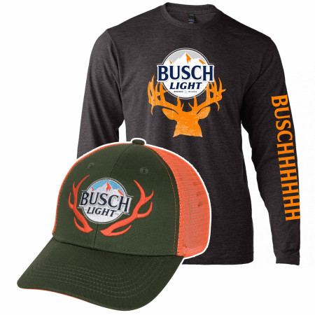 Busch Hunting Hat and Long Sleeve Shirt Combo